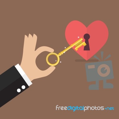 Unlock The Heart Stock Image