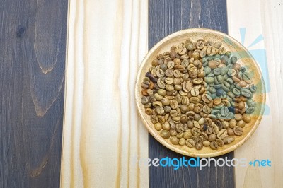 Unroasted Coffee Bean Stock Photo