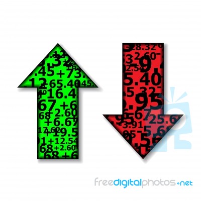 Up And Down Arrows Stock Green And Red Stock Image