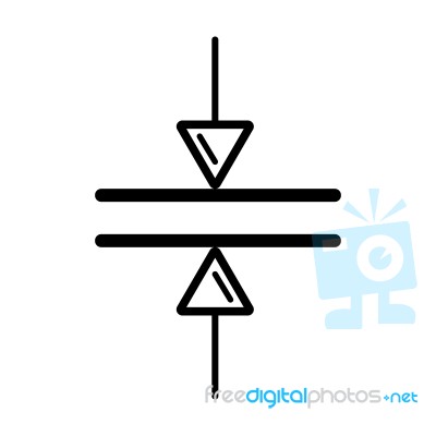 Up And Down Arrows Symbol Icon  Illustration On Whit Stock Image