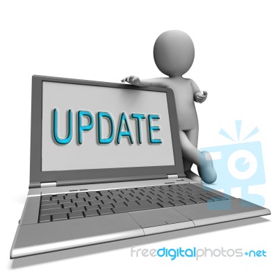 Update Laptop Means Updating Modified Or Upgrading Stock Image