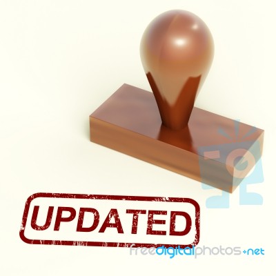 Updated Rubber Stamp Stock Image