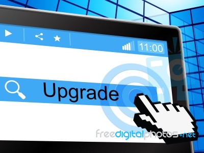 Upgrade Update Shows Better Refurbish And Improved Stock Image