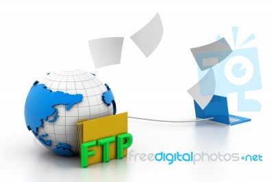 Uploading Ftp Server Stock Image