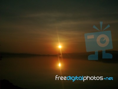 Upside Down Sunset Stock Photo