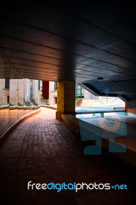 Urban Brick Underpass Stock Photo