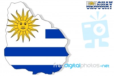 Uruguay Map Stock Image