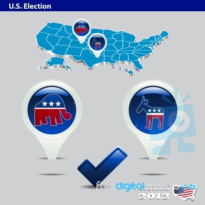 US Presidential 2012 Election Stock Image