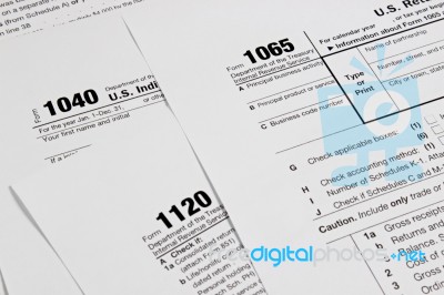 Us Tax Form Stock Photo