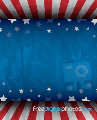 USA Flag In Wall Stock Photo