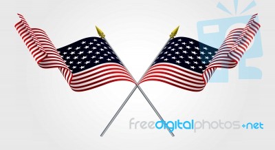 USA Flags Stock Image