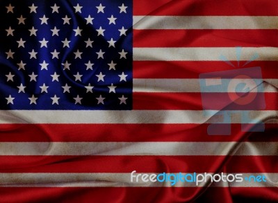 Usa Grunge Waving Flag Stock Image