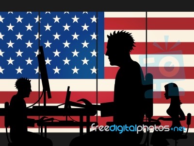 Usa Office Represents The States And America Stock Image