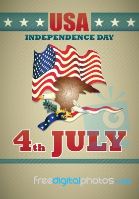 USA Poster Of Independence Day Stock Image