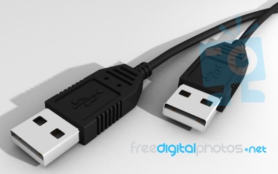 USB Cable Stock Photo