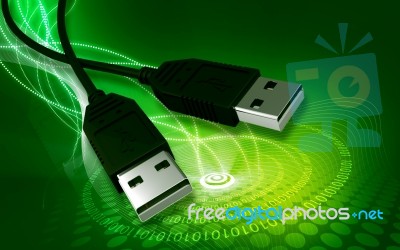 USB Cable Stock Image