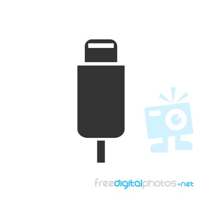 Usb Plug Icon  Illustration On White Background Stock Image