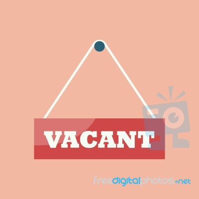 Vacant Sign Hanging Plates Stock Image