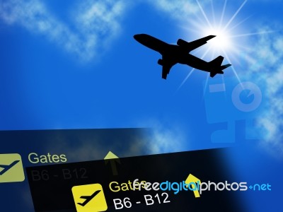 Vacation Abroad Indicates Aeroplane Plane And Fly Stock Image