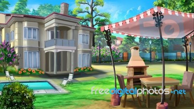 Vacation Home, Private House, Stock Image