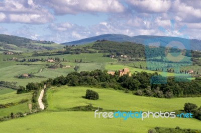 Val D'orcia, Tuscany/italy - May 17 : Farmland In Val D'orcia Tu… Stock Photo