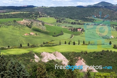 Val D'orcia, Tuscany/italy - May 17 : Farmland In Val D'orcia Tu… Stock Photo