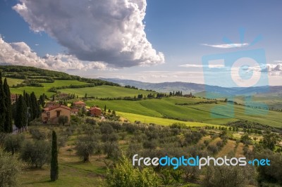 Val D'orcia, Tuscany/italy - May 19 : Farmland In Val D'orcia Tu… Stock Photo