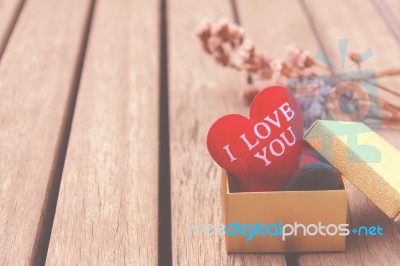 Valentine Box Concept Stock Photo