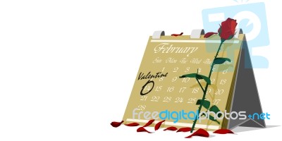 Valentine Calendar Stock Image