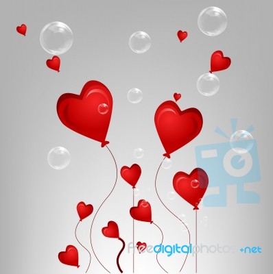 Valentine Card With Bubble Stock Image