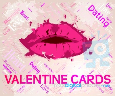 Valentine Cards Means Valentines Day And Boyfriend Stock Image