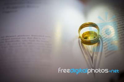 Valentine Heart Ring Shadow Stock Photo