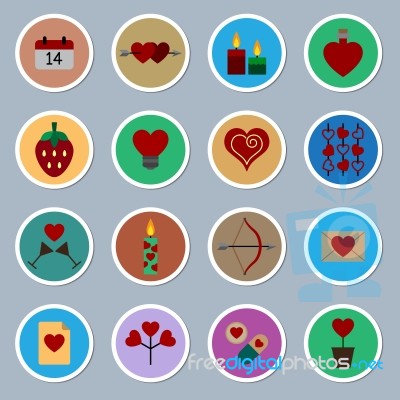 Valentine Icon Set  Illustration Stock Image