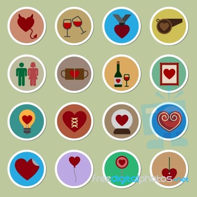 Valentine Icon Set  Illustration Stock Image