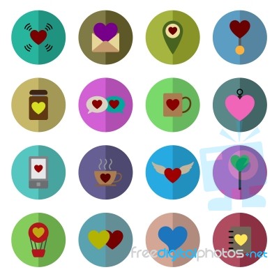 Valentine Icon Set  Illustration Stock Image