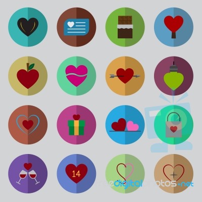 Valentine Icon Set  Illustration Stock Image