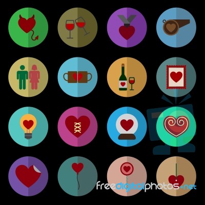 Valentine Icon Set  Illustration Stock Image