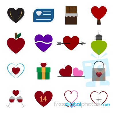 Valentine Icon Set  Illustration Stock Image