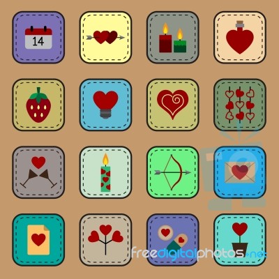 Valentine Icon Set  Illustration Stock Image