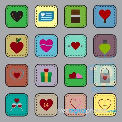 Valentine Icon Set  Illustration Stock Image