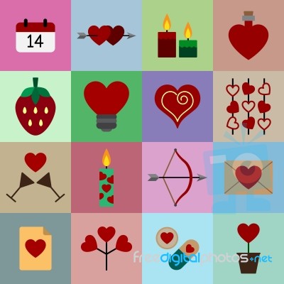 Valentine Icon Set  Illustration Stock Image