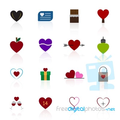 Valentine Icon Set  Illustration Stock Image