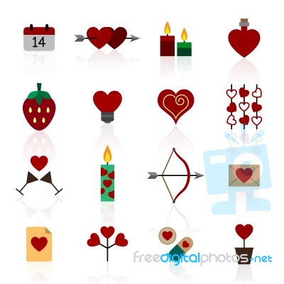 Valentine Icon Set  Illustration Stock Image