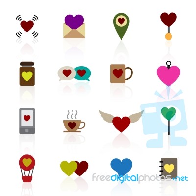 Valentine Icon Set  Illustration Stock Image