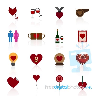 Valentine Icon Set  Illustration Stock Image