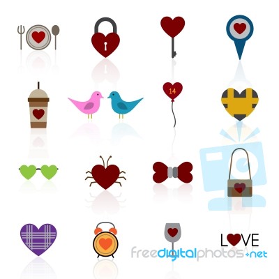 Valentine Icon Set  Illustration Stock Image