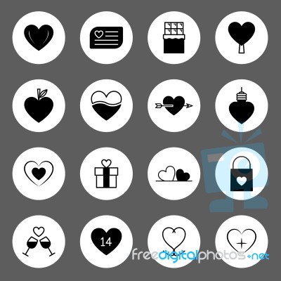 Valentine Icon Set  Illustration Stock Image