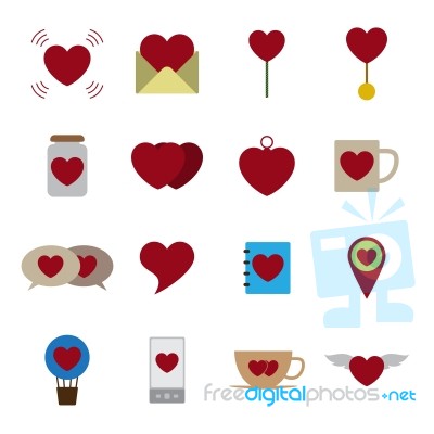 Valentine Icon Set  Illustration Stock Image