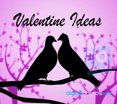 Valentine Ideas Means Valentines Day And Celebrate Stock Image