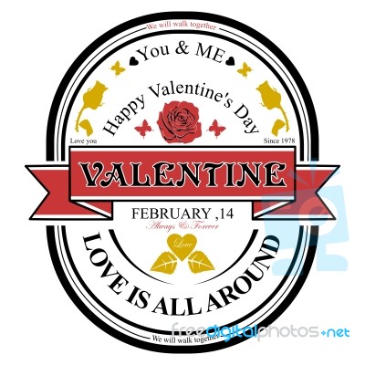 Valentine Logo Stock Image